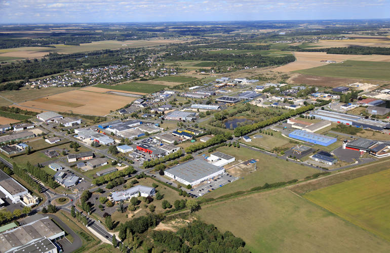 La Zone Industrielle de la Boitardière vue du ciel.