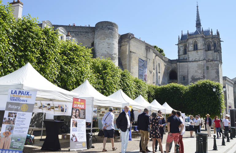 Sur la place Michel Debré, le Rotary Club a installé des stands pour informer le public.