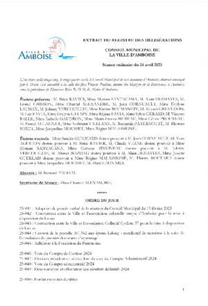 Compte rendu du conseil municipal du 24 avril 2025