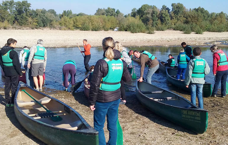 Sortie sur la Loire en Canoë.