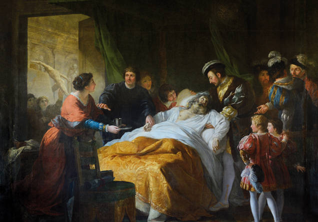 Tableau "1519, la mort de Léonard de Vinci : naissance d'un mythe"
