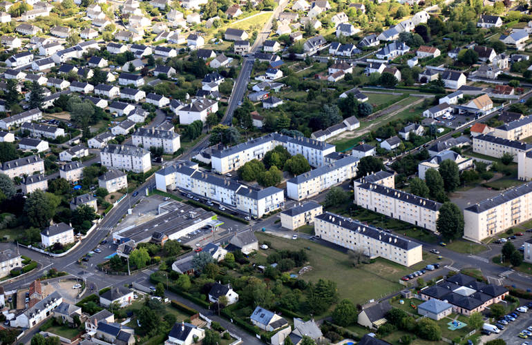 Vue du ciel du quartier Malétrenne.