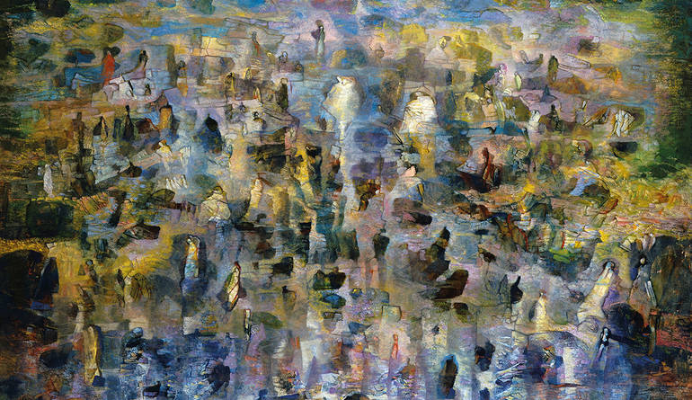 Méditerranéens, 1992, huile sur toile Musée de l’IMA, donation Claude & France Lemand