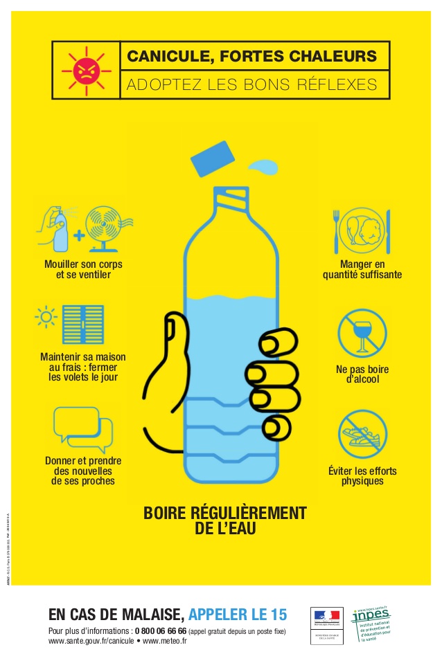 Affiche de prévention du plan canicule